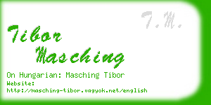 tibor masching business card